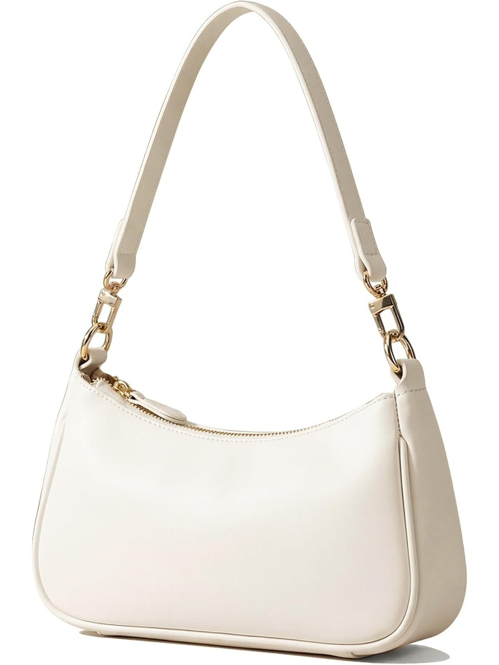 〽️ Women's Beige Tote Small Hobo Clutch Purse Zipper Closure Crossbody Bags